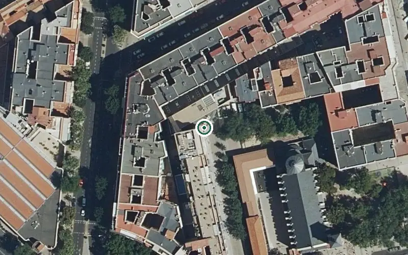 Vista aérea de la ubicación de Centro de Día Municipal José Villareal