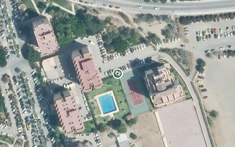 Vista aérea de la ubicación de Centro de Día para Mayores Municipal de Torrox