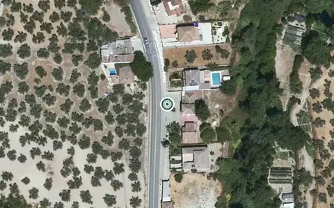 Vista aérea de la ubicación de Centro Residencial para Personas Mayores Juan Crisóstomo Mangas