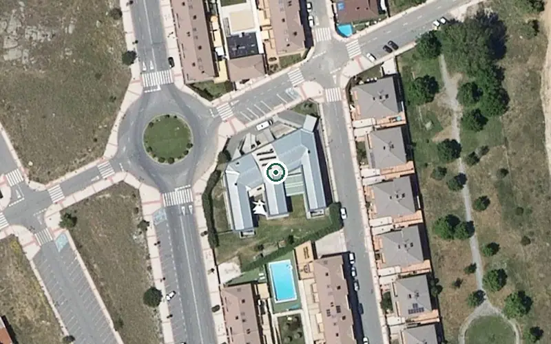 Vista aérea de la ubicación de Centro de Atención Integral a Demencias