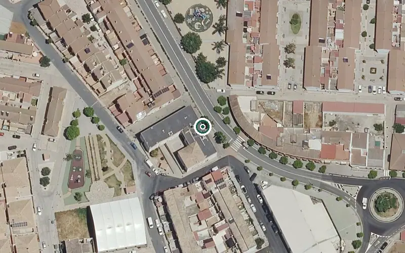 Vista aérea de la ubicación de Centro de Día para Mayores de San Bartolome