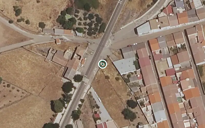 Vista aérea de la ubicación de Residencia Mixta de Mayores de Zarza Capilla