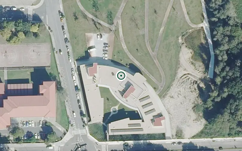 Vista aérea de la ubicación de Residencia para Persoas Maiores Amboage