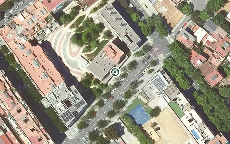 Vista aérea de la ubicación de Residència per a Gent Gran Les Corts