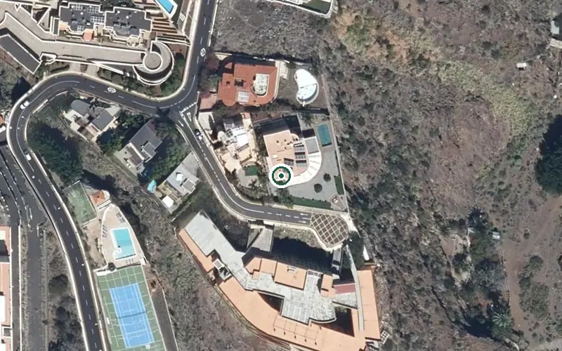 Vista aérea de la ubicación de Centro Sociosanitario de Santa Cruz