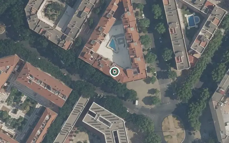 Vista aérea de la ubicación de Residencia para Mayores Municipal Guadalquivir