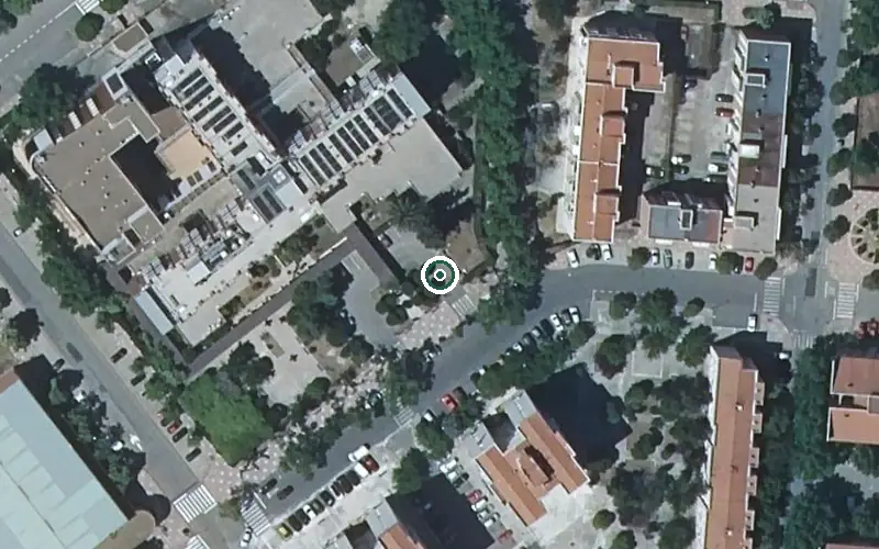 Vista aérea de la ubicación de Residencia de Mayores las Pocitas del Prior